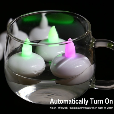 12 Piece Floating Led Candle Light Multi Color For Christmas Decoration