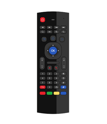 ปลอกพลาสติก ABS ระบบ Android Led TV รีโมทคอนโทรลพร้อมไฟ LED กระพริบ