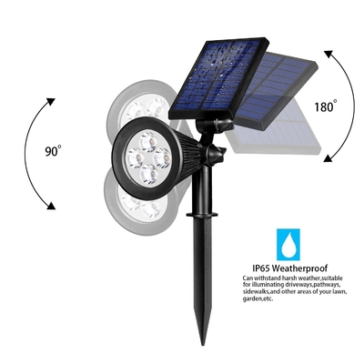 ไฟ LED พลังงานแสงอาทิตย์แบบ Spotlight กลางแจ้งสำหรับทางเดิน / ภูมิทัศน์