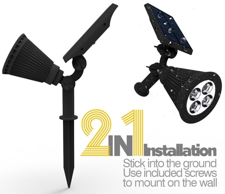 2 ใน 1 ไฟ LED เซนเซอร์กันน้ำแบบกันน้ำ, ไฟจุดพลังงานแสงอาทิตย์ภายนอกอัตโนมัติ